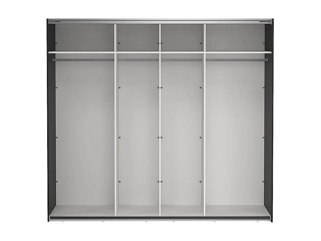 Como armoire coulissante 2 portes 245x220cm noir mat.