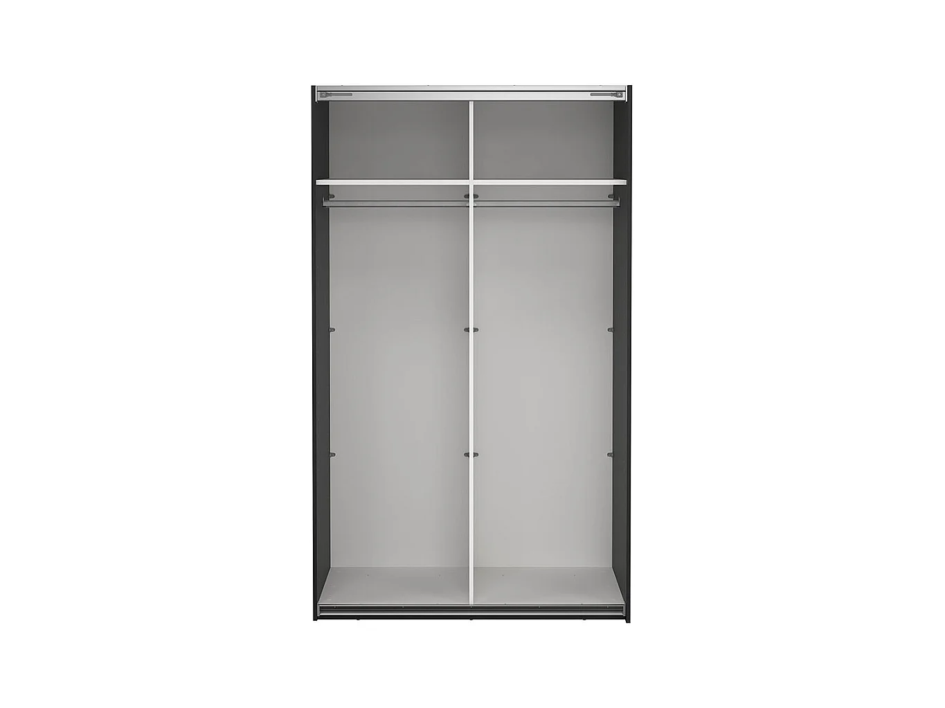 Como armoire coulissante 2 portes 120x200cm noir mat.