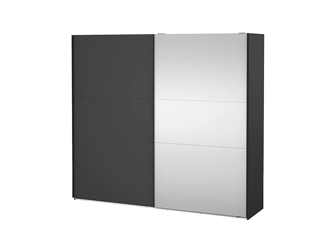 Como armoire coulissante 2 portes 245x220cm gris mat.