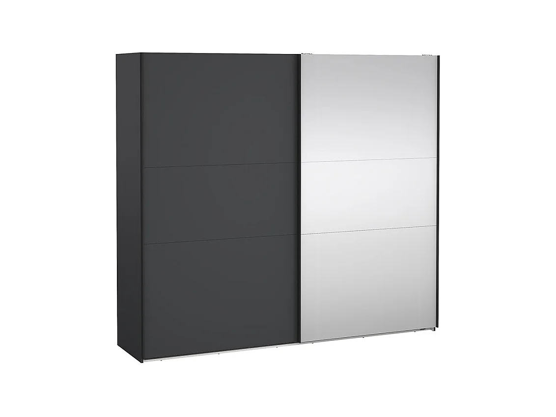Como armoire coulissante 2 portes 245x220cm gris mat.