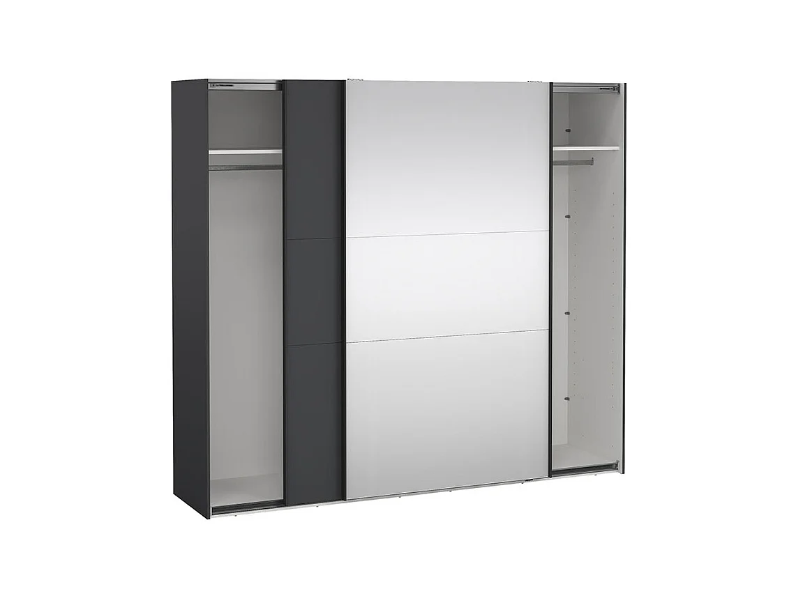 Como armoire coulissante 2 portes 245x220cm gris mat.