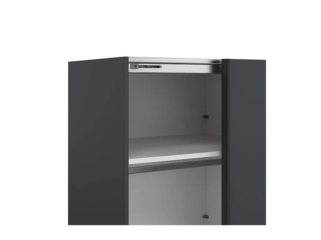 Como armoire coulissante 2 portes 245x220cm gris mat.