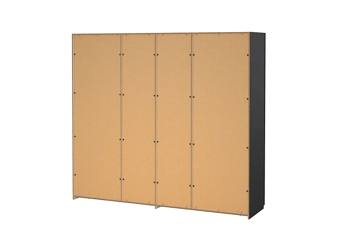 Como armoire coulissante 2 portes 245x220cm gris mat.