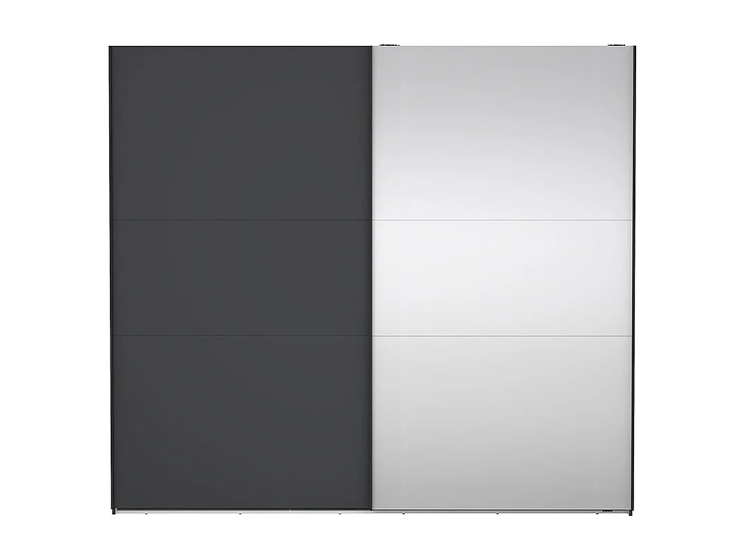 Como armoire coulissante 2 portes 245x220cm gris mat.