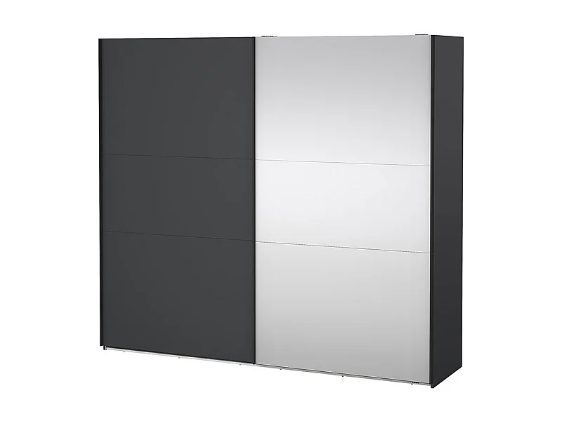 Como armoire coulissante 2 portes 245x220cm gris mat.