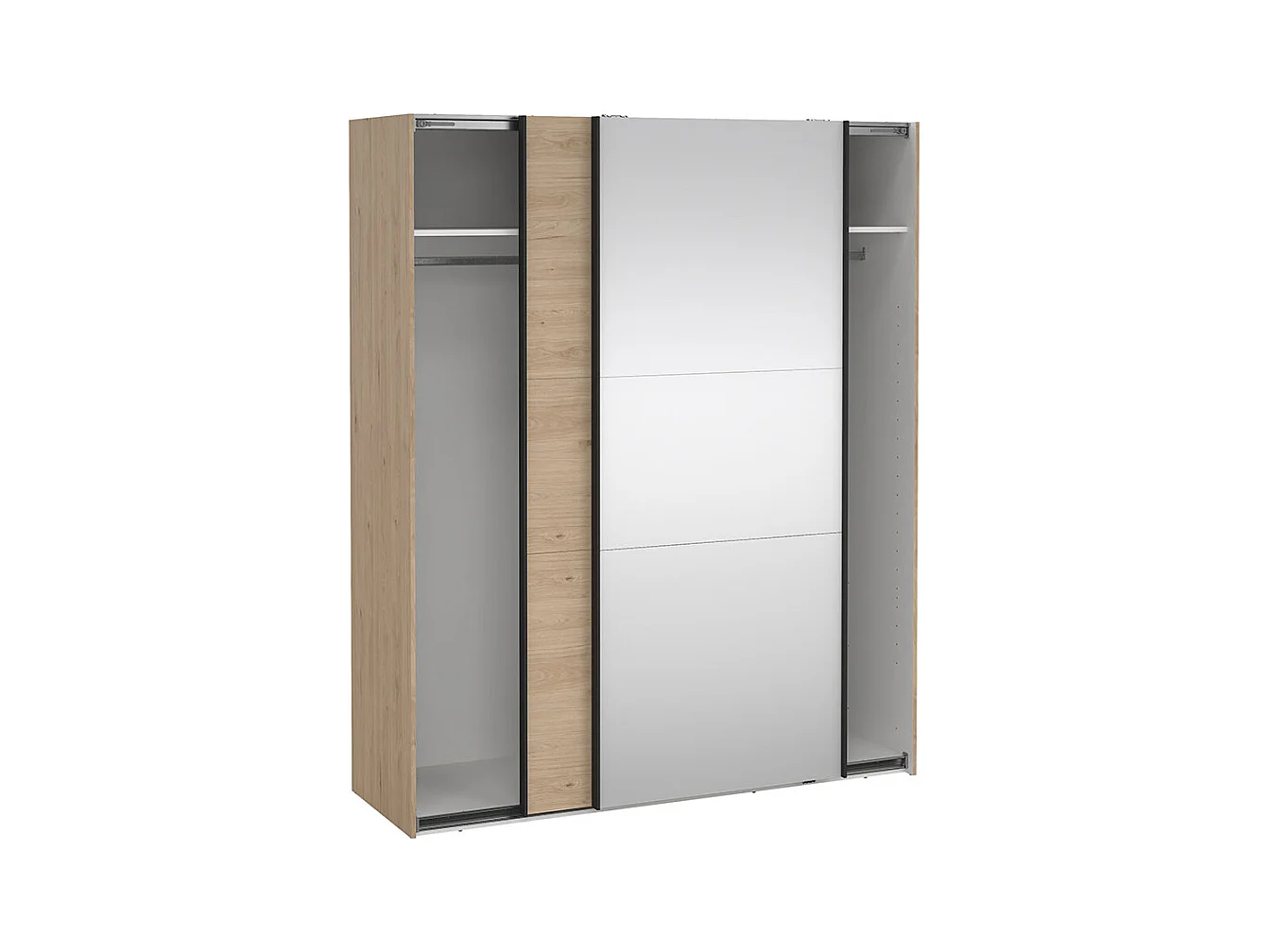 Como armoire coulissante 2 portes 180x220cm chêne décor.