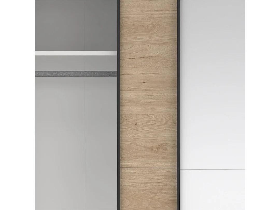 Como armoire coulissante 2 portes 180x220cm chêne décor.