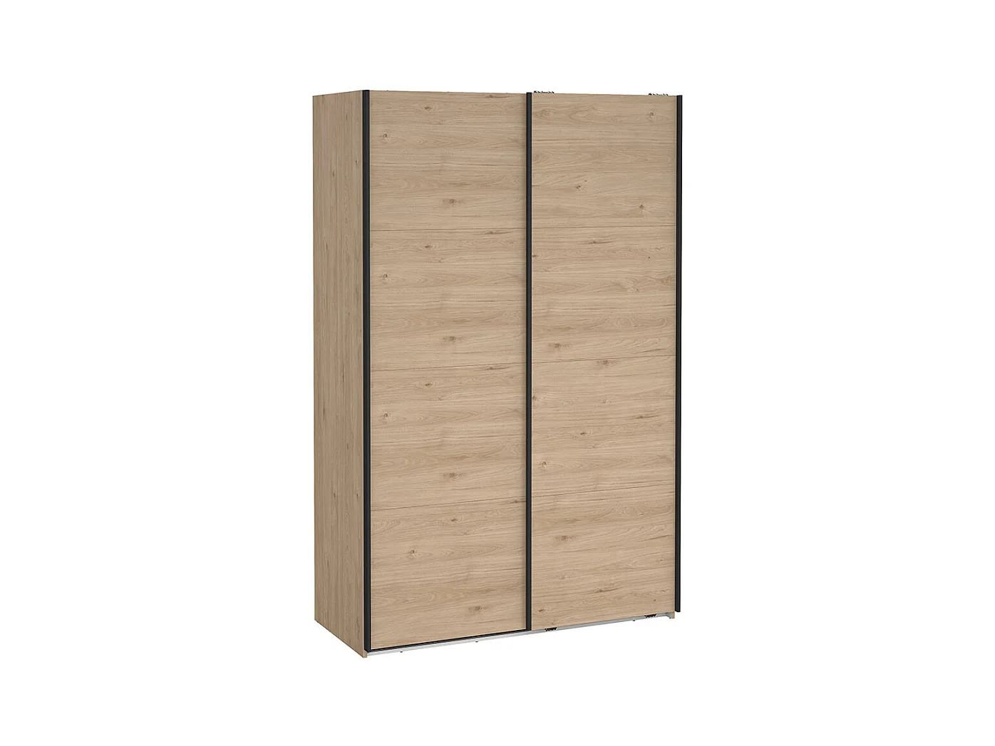 Bergamo armoire coulissante 2 portes 140x220cm chêne décor.