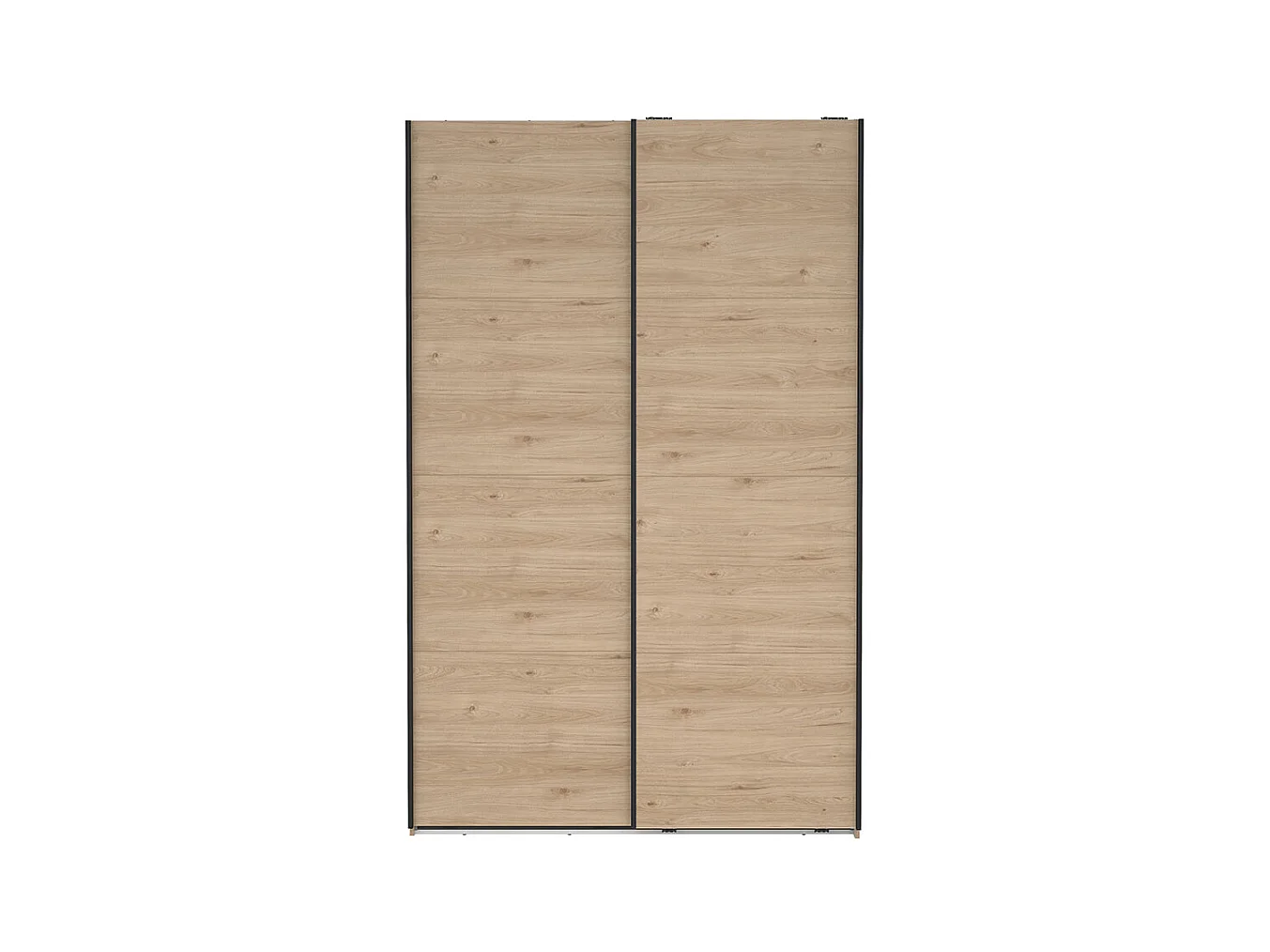 Bergamo armoire coulissante 2 portes 140x220cm chêne décor.