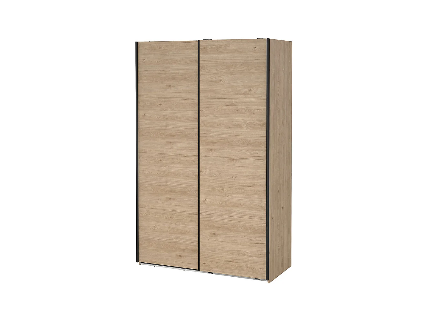 Bergamo armoire coulissante 2 portes 140x220cm chêne décor.