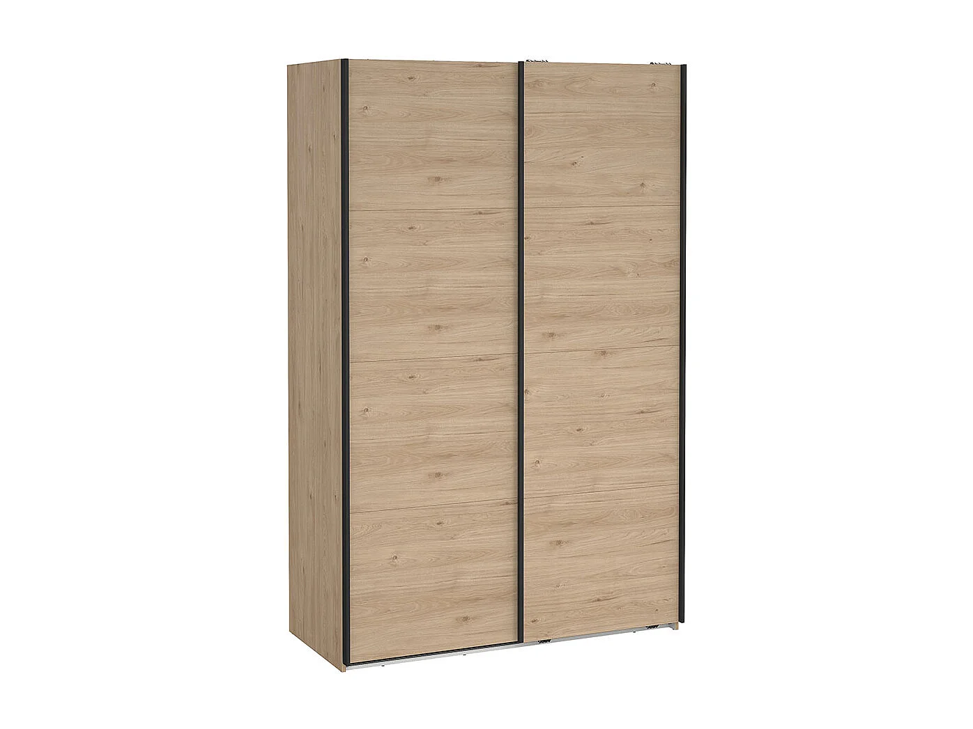 Bergamo armoire coulissante 2 portes 140x220cm chêne décor.
