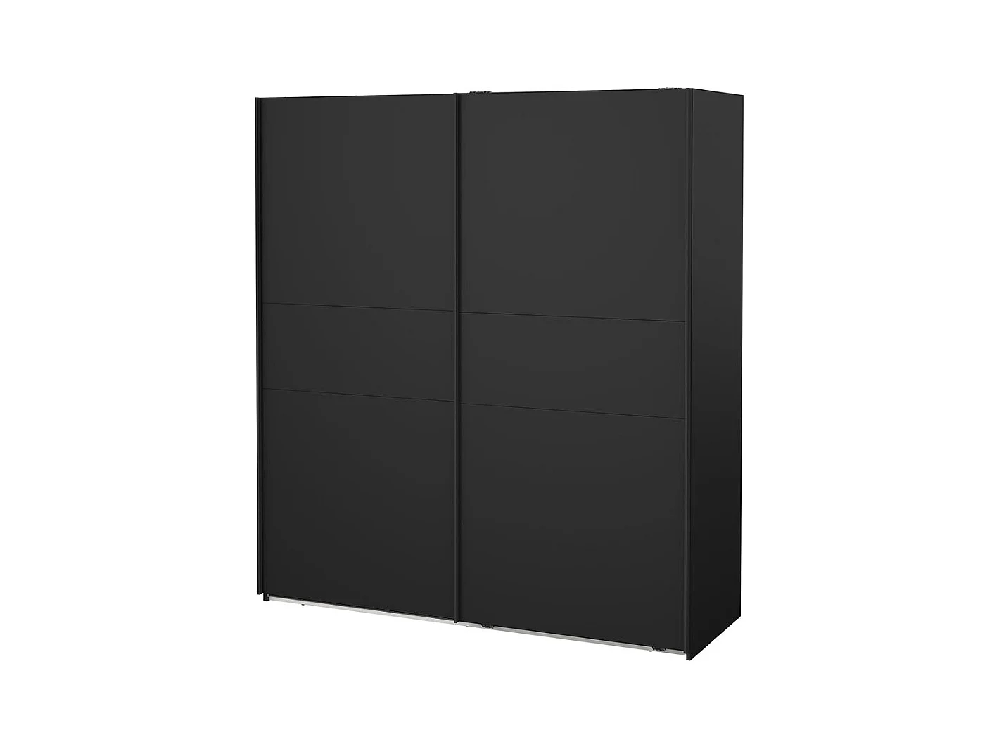 Como armoire coulissante 2 portes 180x200cm noir mat.