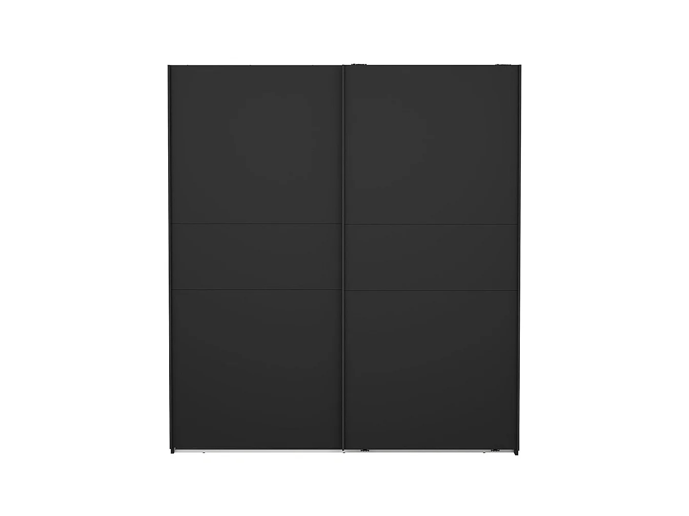 Como armoire coulissante 2 portes 180x200cm noir mat.