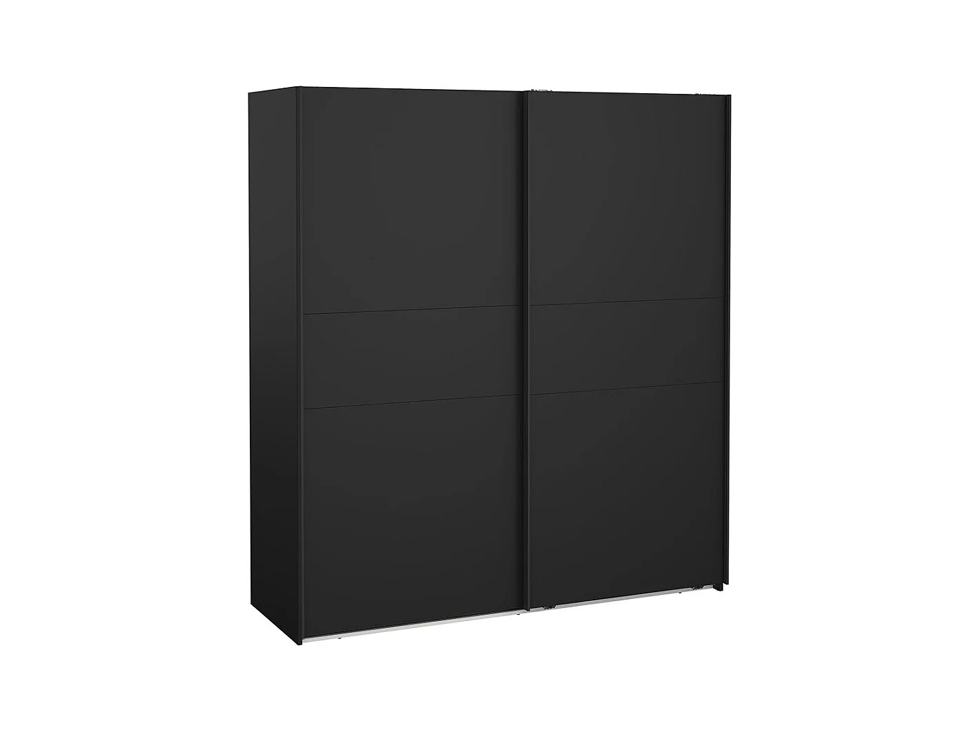 Como armoire coulissante 2 portes 180x200cm noir mat.