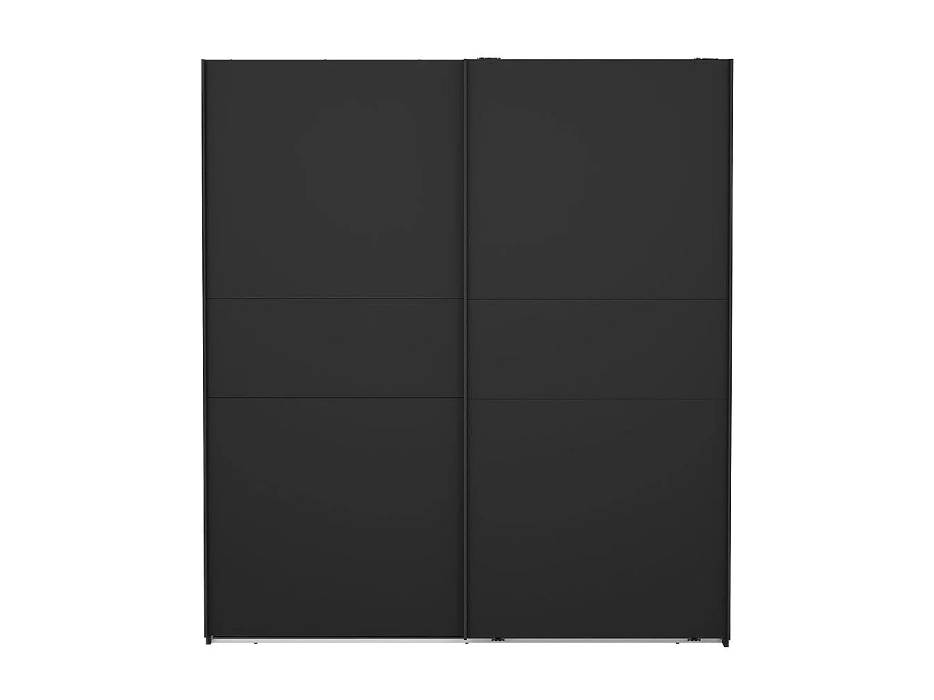 Como armoire coulissante 2 portes 180x200cm noir mat.