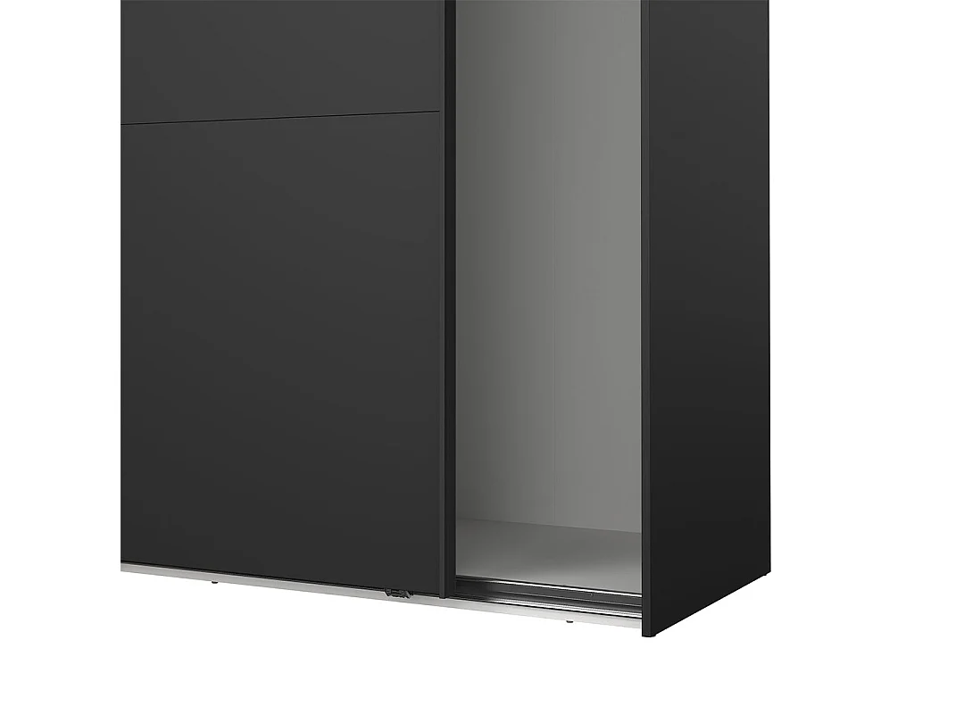 Como armoire coulissante 2 portes 180x200cm noir mat.