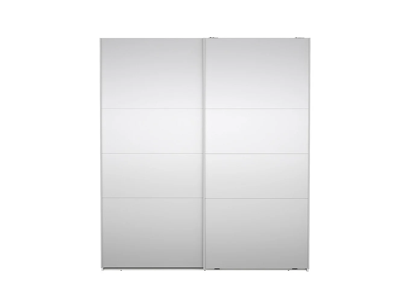 Catania armoire coulissante 2 portes avec miroir 180x200cm blanc.