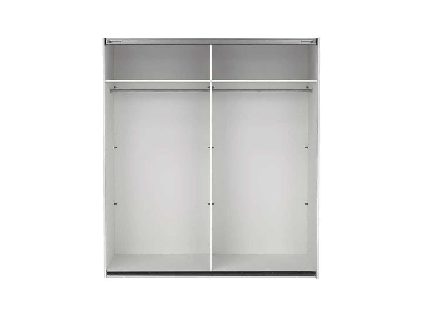 Catania armoire coulissante 2 portes avec miroir 180x200cm blanc.
