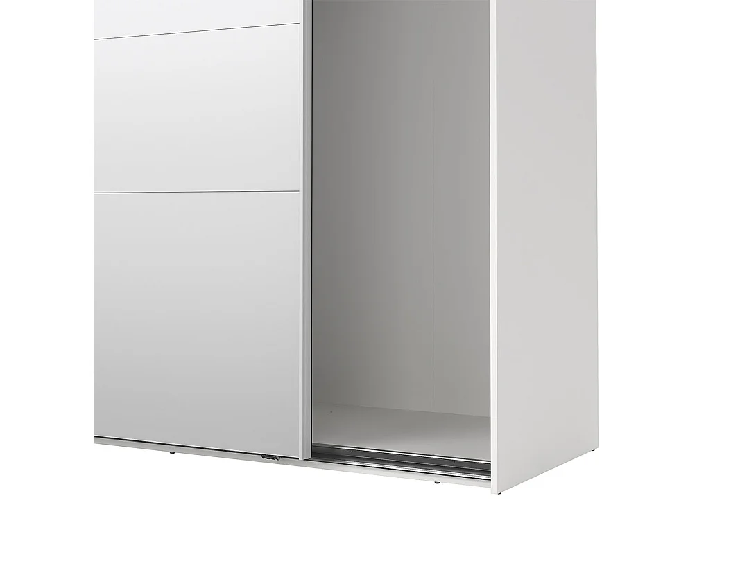 Catania armoire coulissante 2 portes avec miroir 180x200cm blanc.