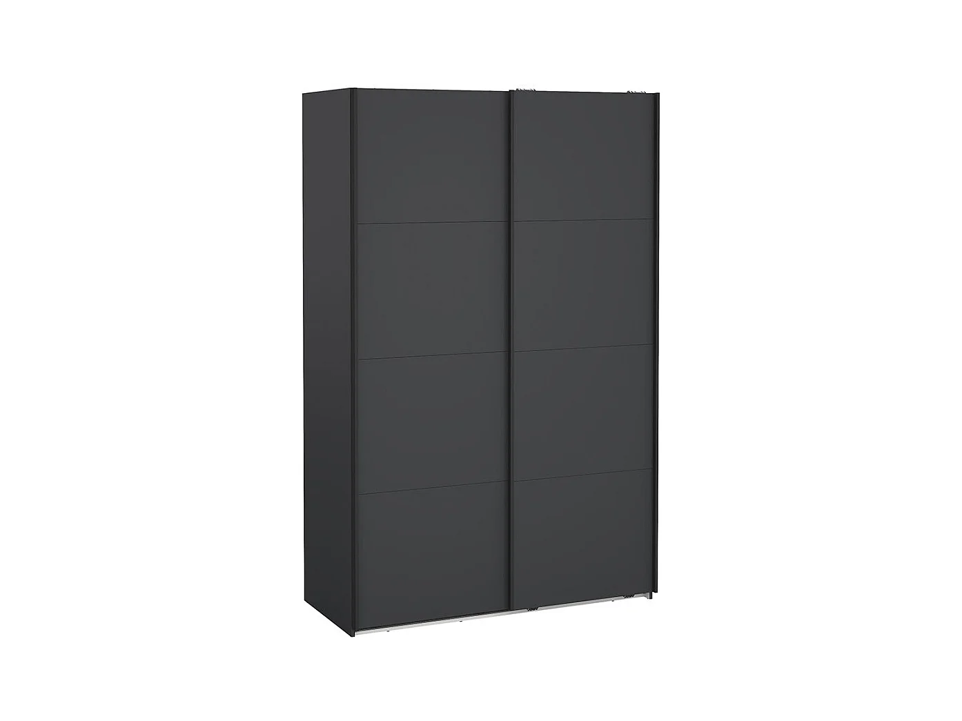 Bergamo armoire coulissante 2 portes 140x220cm gris mat.
