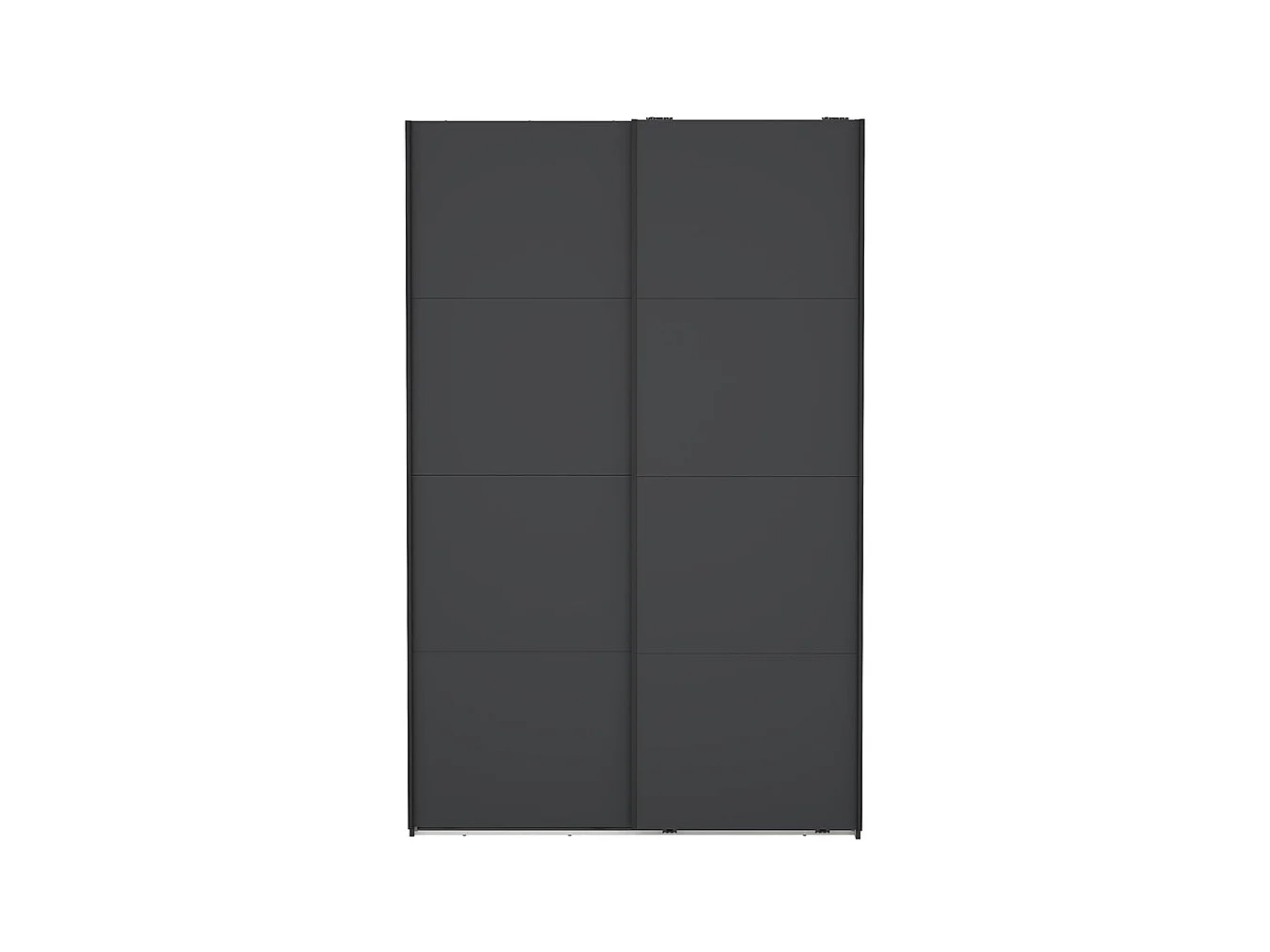 Bergamo armoire coulissante 2 portes 140x220cm gris mat.