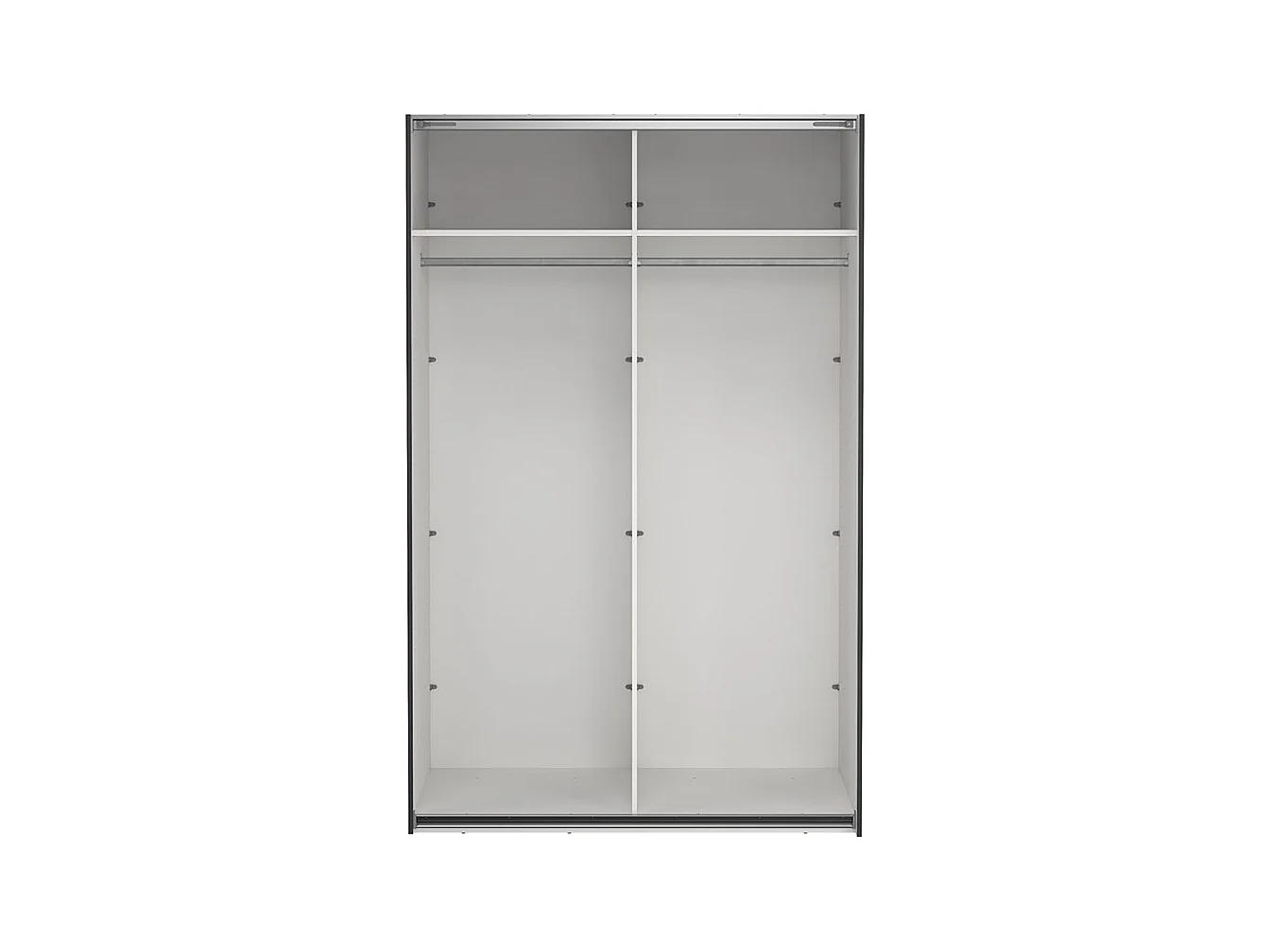 Bergamo armoire coulissante 2 portes 140x220cm gris mat.