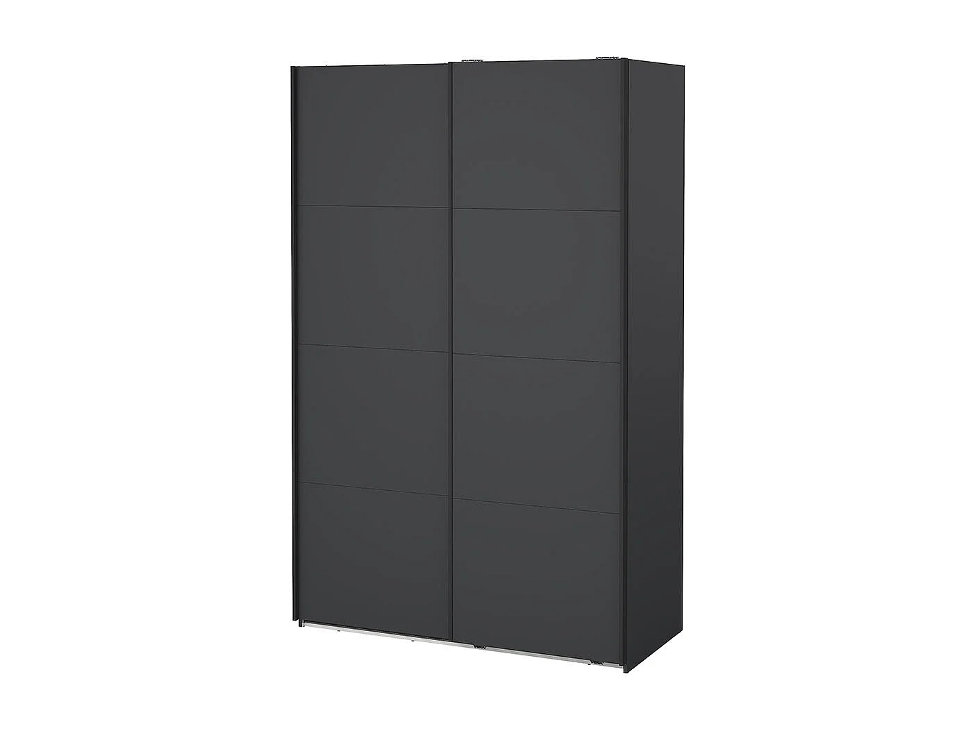 Bergamo armoire coulissante 2 portes 140x220cm gris mat.