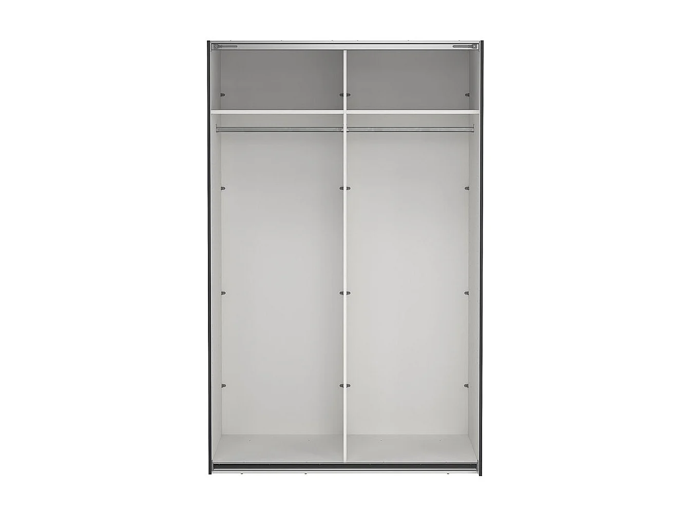 Bergamo armoire coulissante 2 portes 140x220cm gris mat.