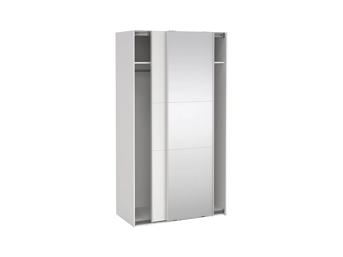 Como armoire coulissante 2 portes 120x220cm blanc.