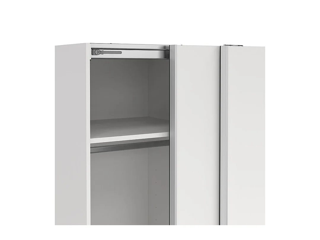 Como schuifdeurkast 2 deuren 120x200cm wit.