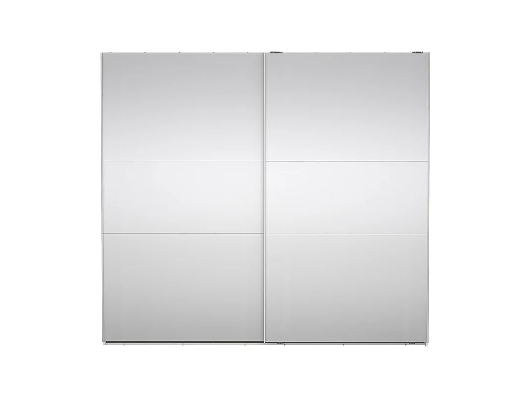 Como armoire coulissante 2 portes avec miroir 245x220cm blanc.