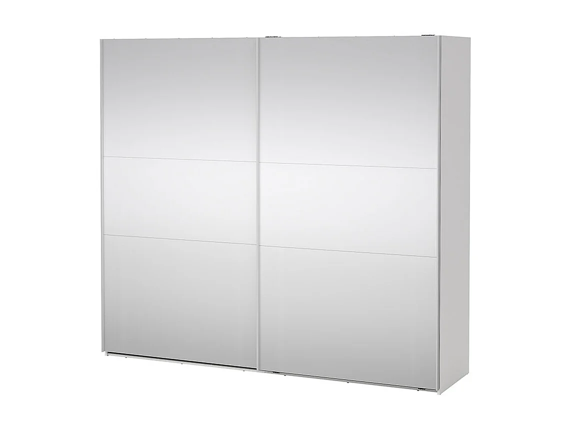 Como Schiebetürenschrank 2 Türen mit Spiegel 245x220cm weiß.