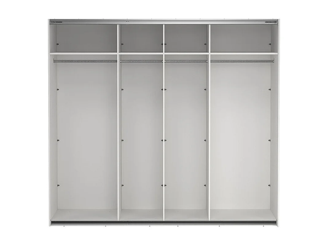 Como Schiebetürenschrank 2 Türen mit Spiegel 245x220cm weiß.