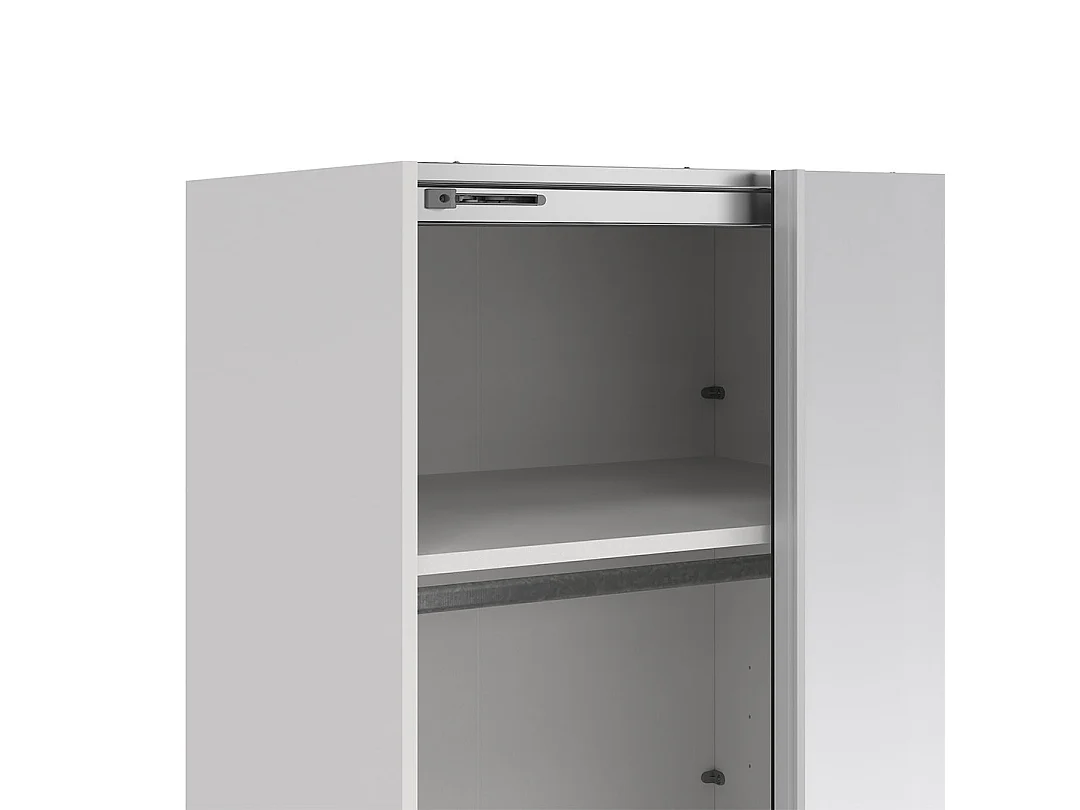 Como Schiebetürenschrank 2 Türen mit Spiegel 245x220cm weiß.