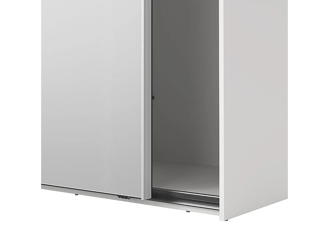Como Schiebetürenschrank 2 Türen mit Spiegel 245x220cm weiß.