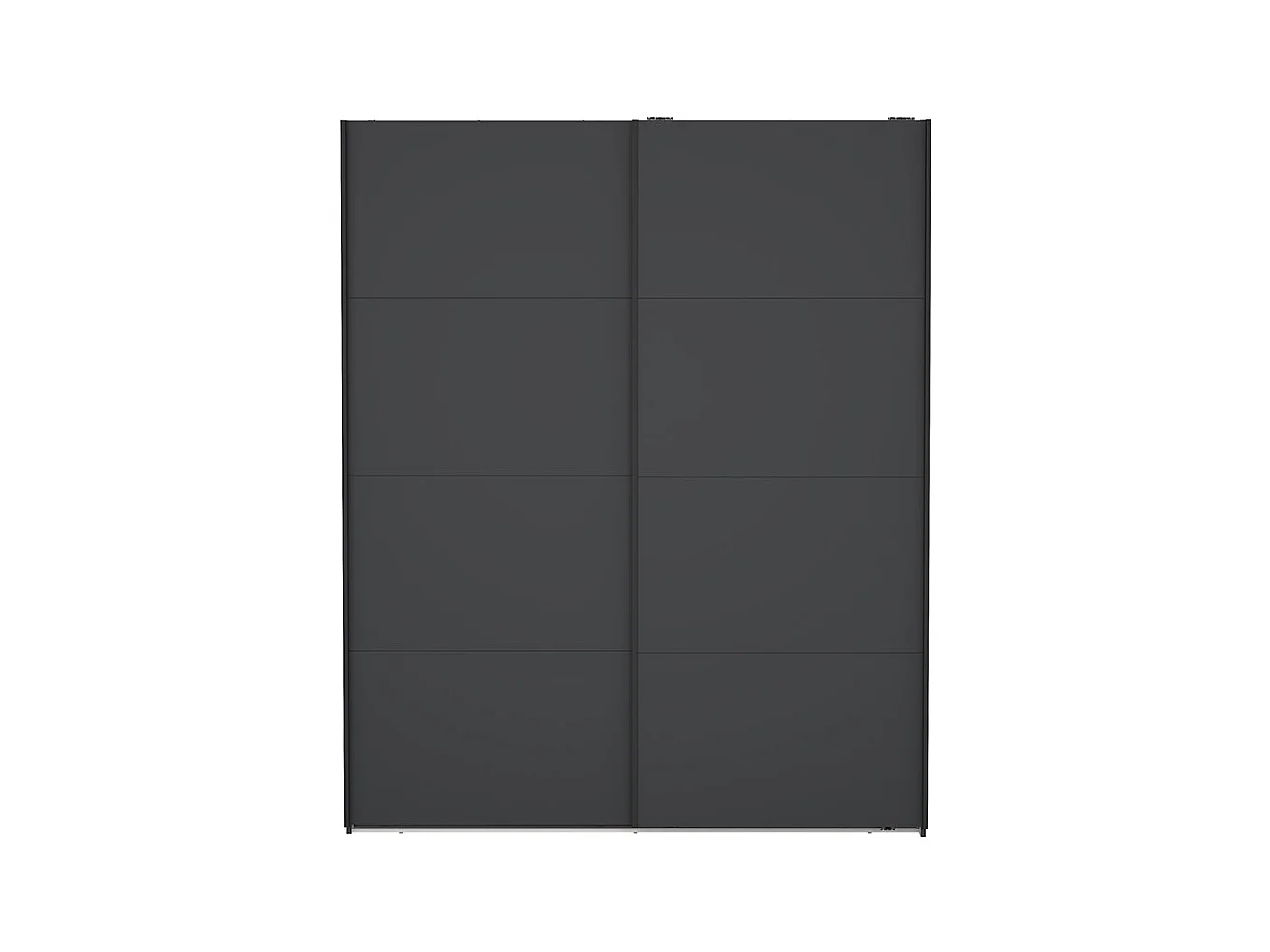 Bergamo armoire coulissante 2 portes 180x220cm gris mat.