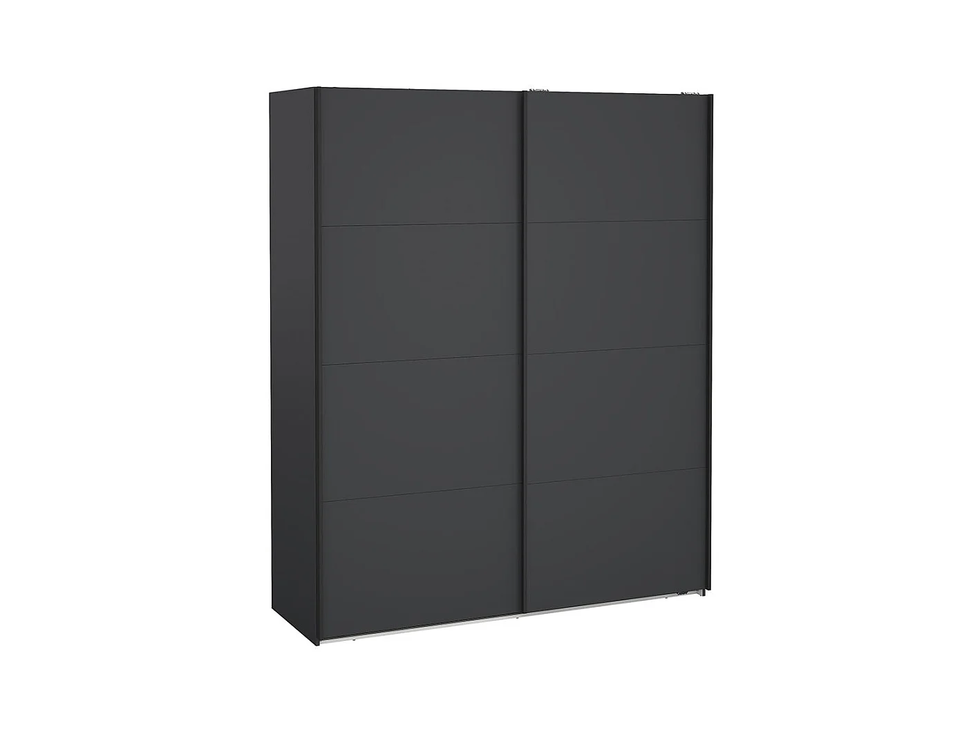 Bergamo armoire coulissante 2 portes 180x220cm gris mat.