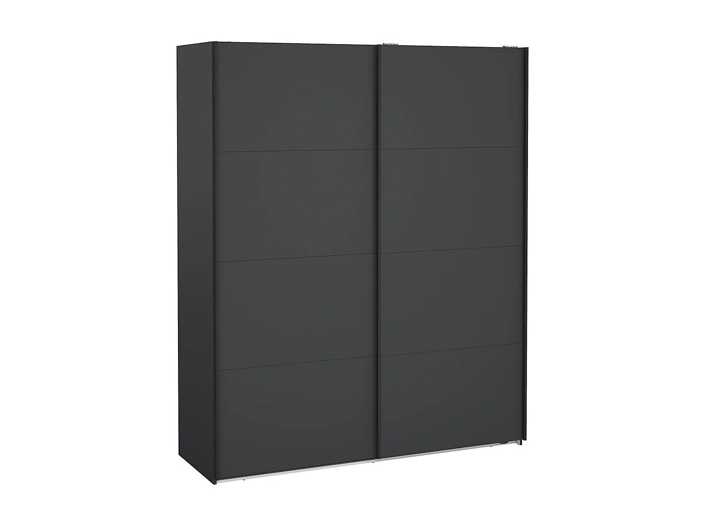 Bergamo armoire coulissante 2 portes 180x220cm gris mat.