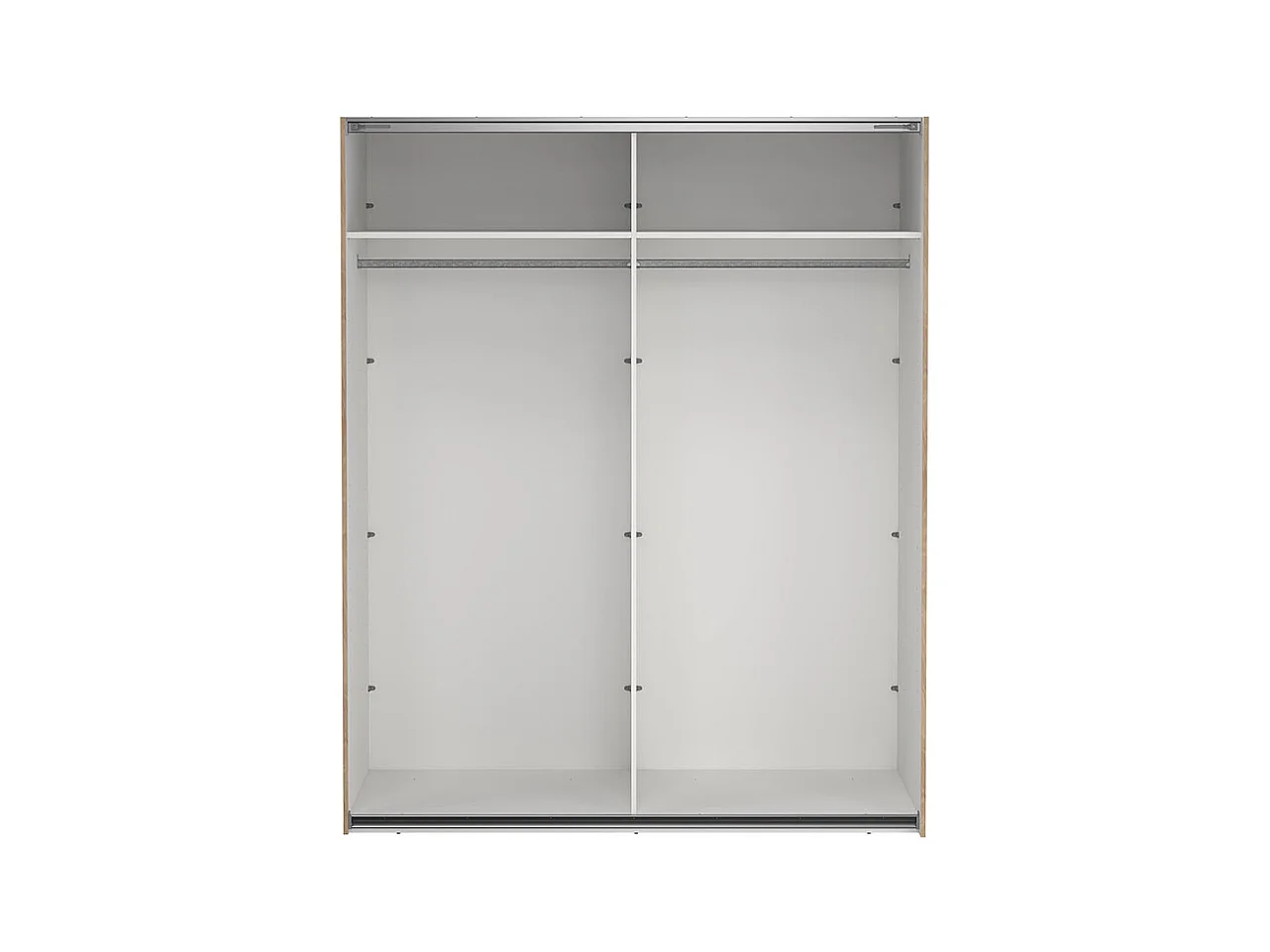 Como armoire coulissante 2 portes avec miroir 180x220cm chêne décor.