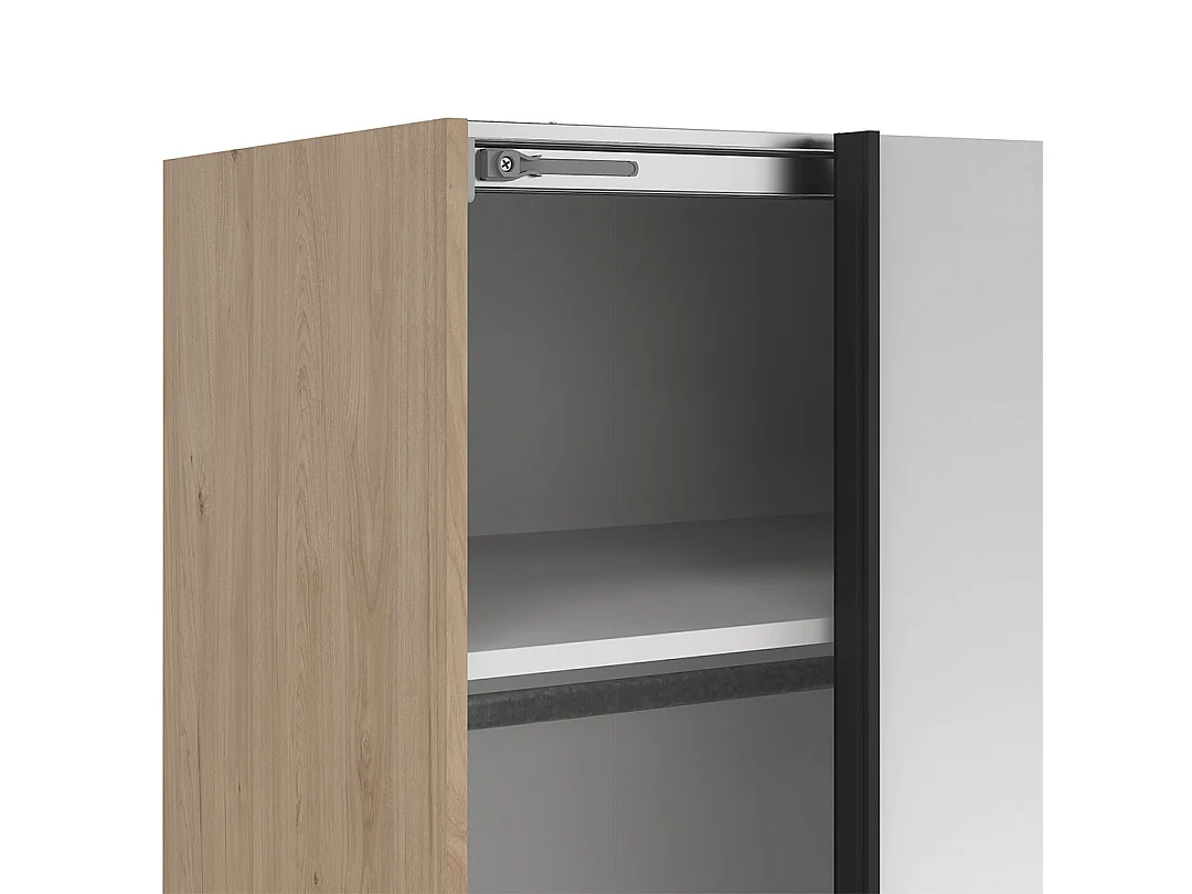 Como Schiebetürenschrank 2 Türen mit Spiegel 180x220cm Eiche Dekor.