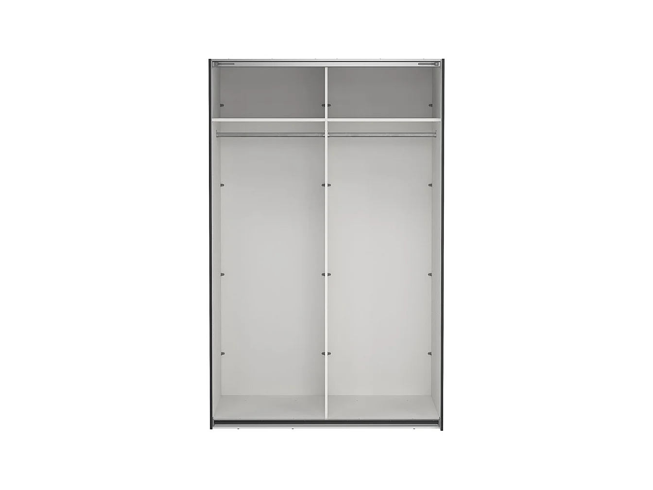 Bergamo armoire coulissante 2 portes 140x220cm gris mat.