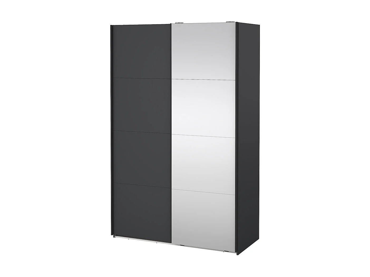 Bergamo armoire coulissante 2 portes 140x220cm gris mat.