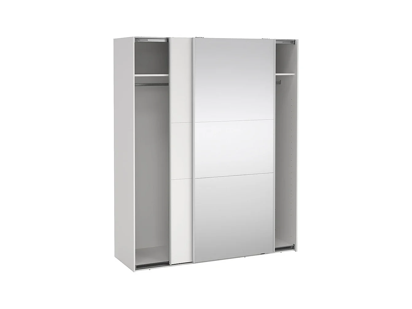 Como armoire coulissante 2 portes 180x220cm blanc.