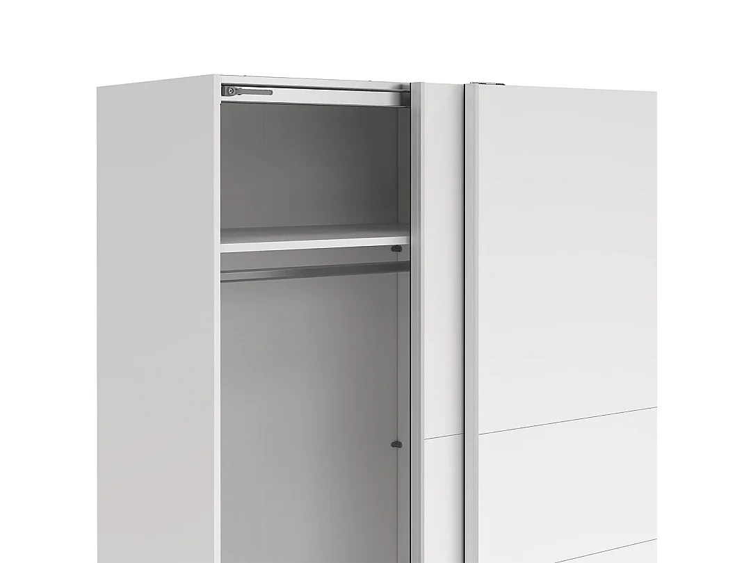 Como armoire coulissante 2 portes 180x200cm blanc.