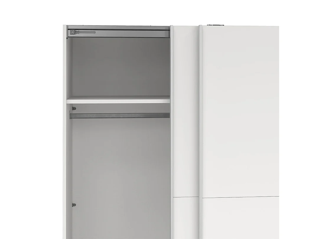 Como armoire coulissante 2 portes 180x200cm blanc.