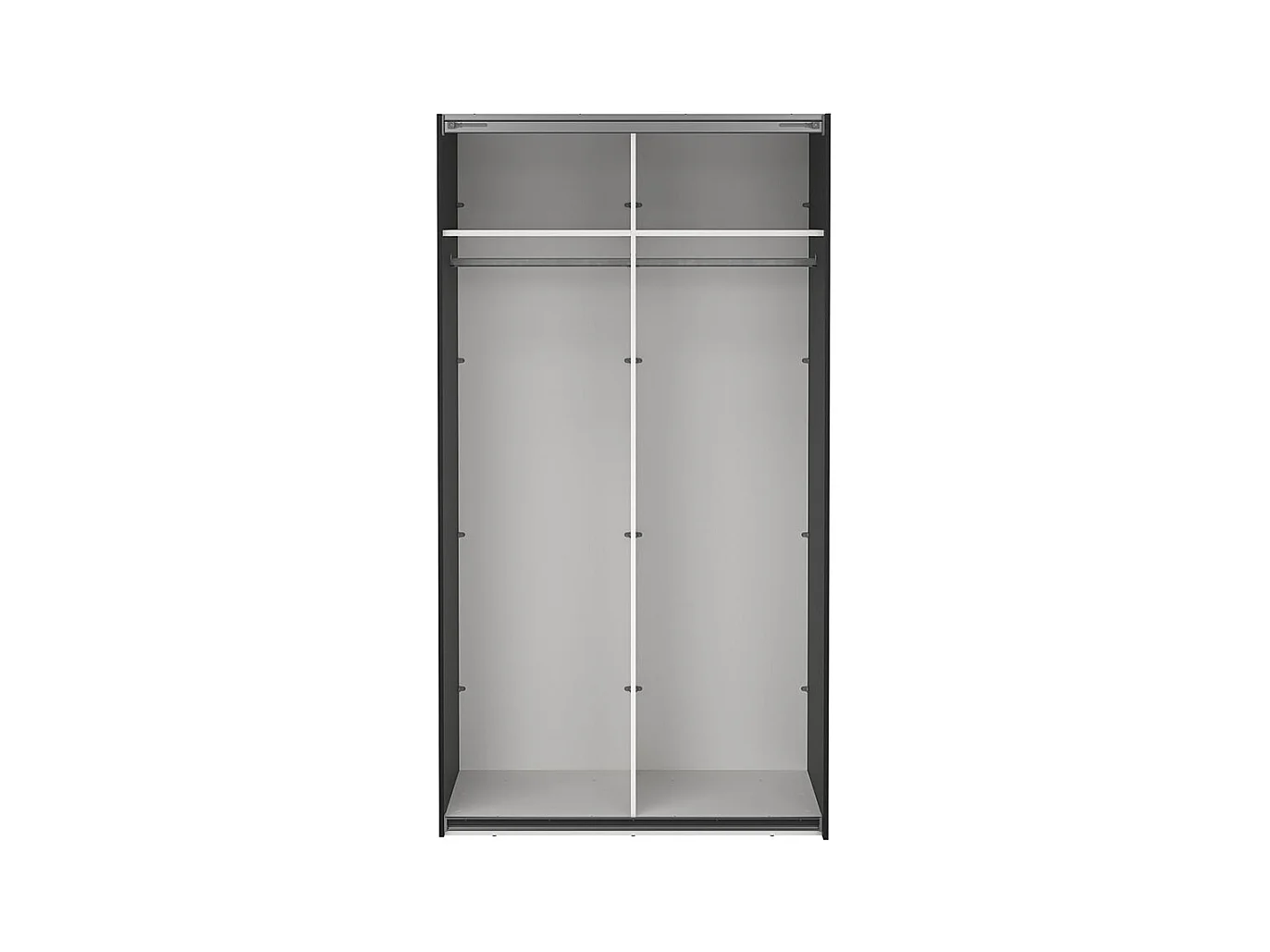 Catania armoire coulissante 2 portes avec miroir 120x220cm noir mat.