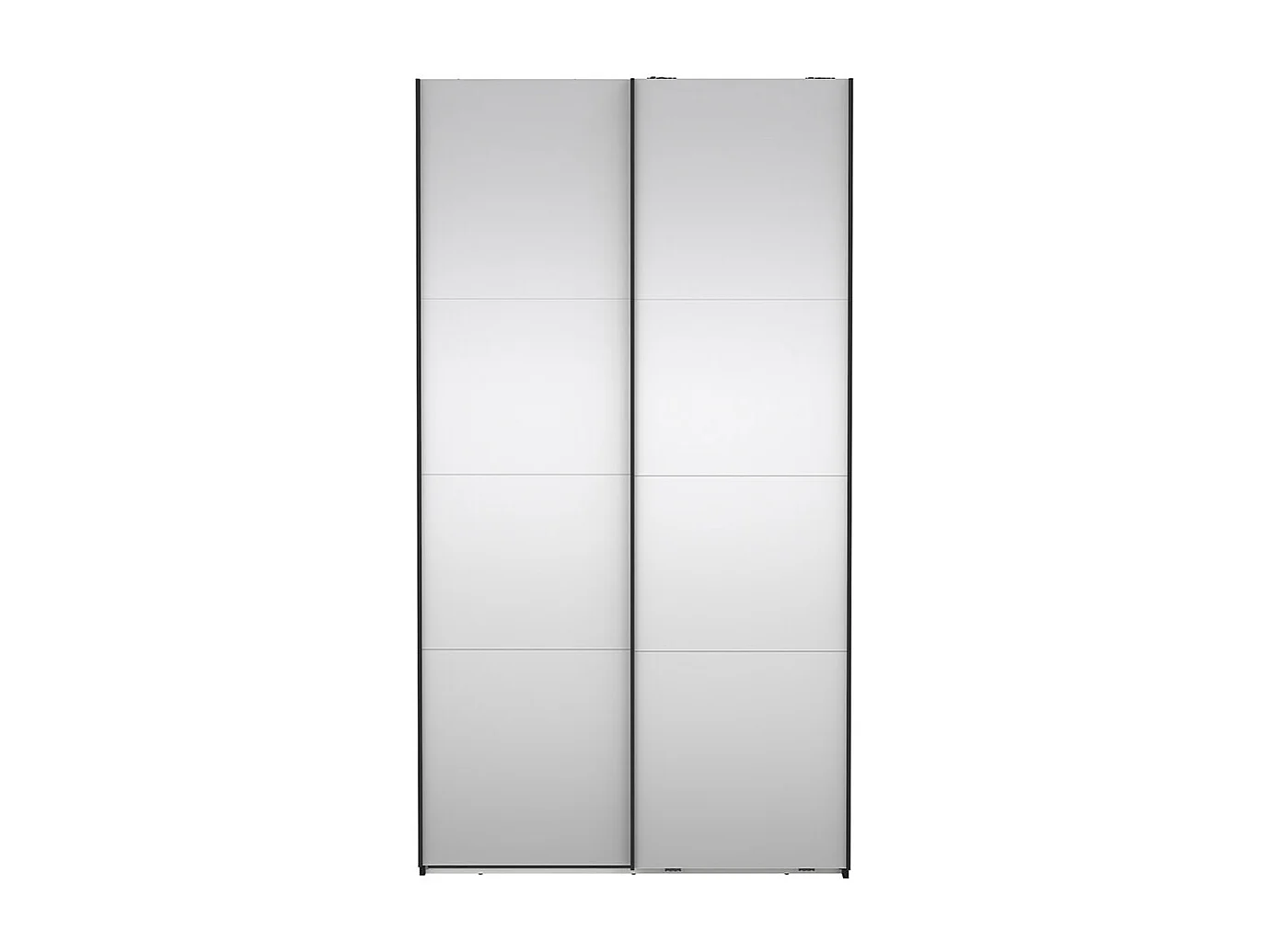 Catania armoire coulissante 2 portes avec miroir 120x220cm noir mat.