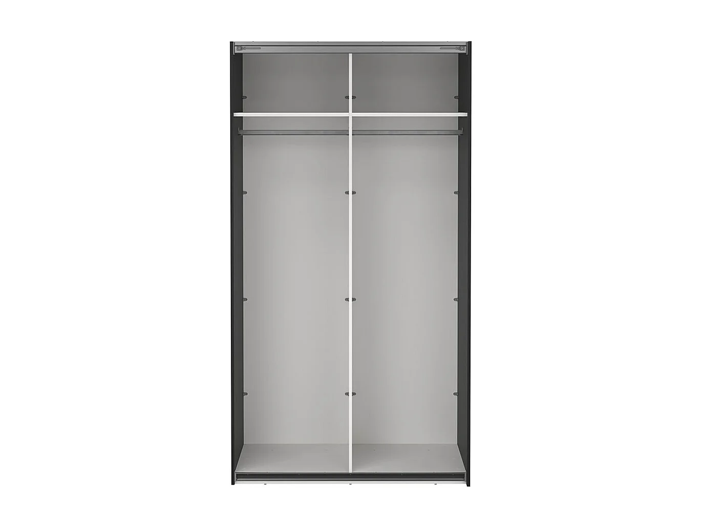 Catania armoire coulissante 2 portes avec miroir 120x220cm noir mat.
