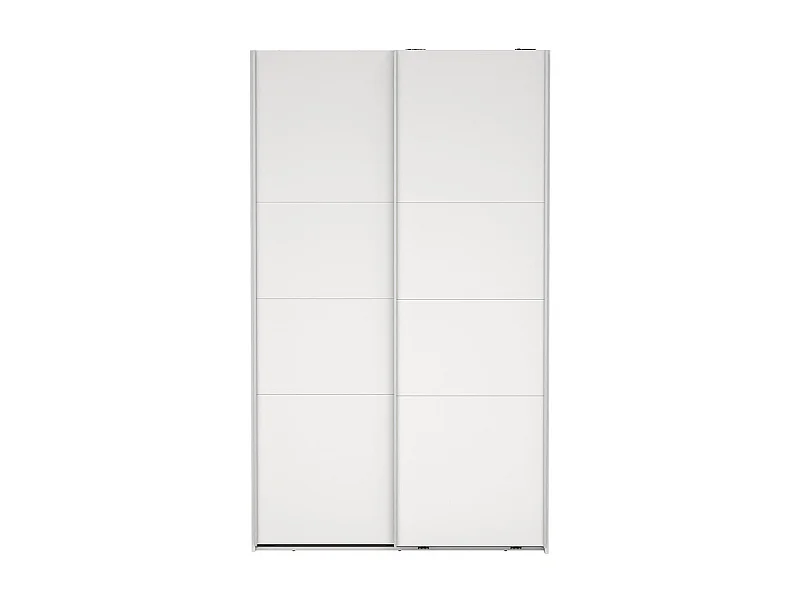 Catania Kleiderschrank 201x119x65cm, 2 Schiebetüren weiß.