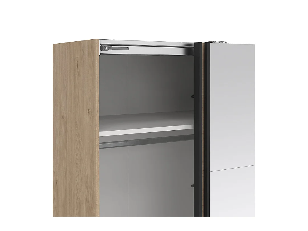 Bergamo schuifdeurkast 2 deuren 180x220cm eikdecor.